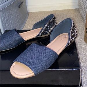 CATO navy blue platform sandals